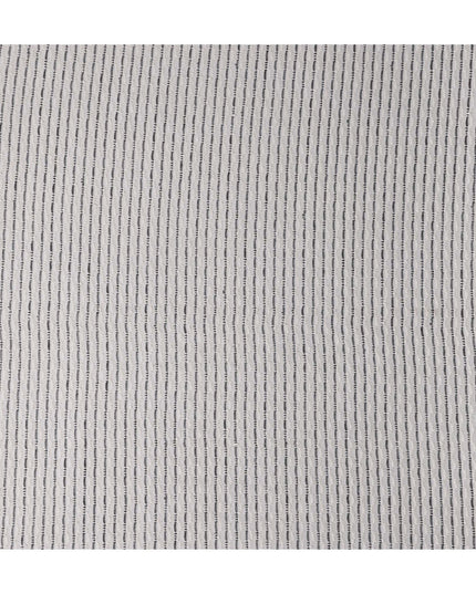 Silver Grey Pinstripe Guipure Lace Fabric