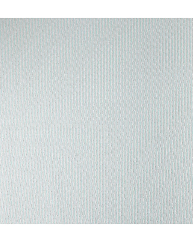 Mint White Pinstripe Guipure Lace Fabric