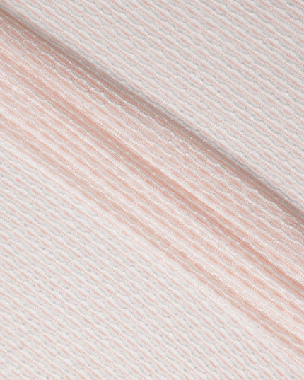 Blush Ivory Pinstripe Guipure Lace Fabric