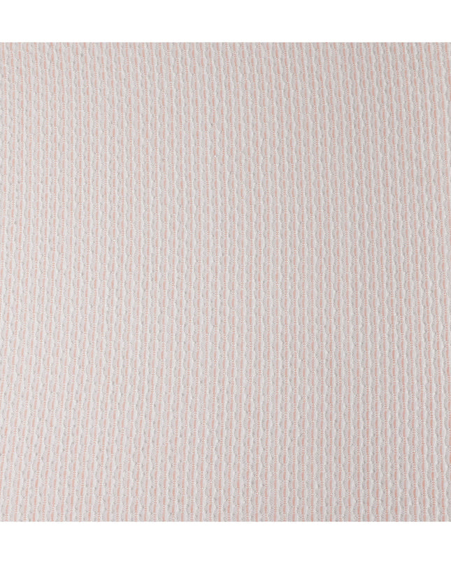 Blush Ivory Pinstripe Guipure Lace Fabric
