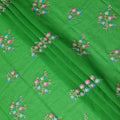 Emerald Green Traditional Sudanese Thobe Fabric Pure Cotton Voile 4.5 Meters Piece Width 140 Cms Soft Breathable Ethnic Wear Material with Floral Embroidery Made in India-D27608