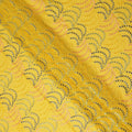 Golden Yellow Traditional Sudanese Thobe Fabric Pure Cotton Voile 4.5 Meters Piece Width 140 Cms Soft Breathable Ethnic Wear Material with Elegant Woven Swirl Motifs Made in India-D27602