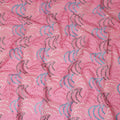 Blush Pink Traditional Sudanese Thobe Fabric Pure Cotton Voile 4.5 Meters Piece Width 140 Cms Soft Breathable Ethnic Wear Material with Elegant Woven Swirl Motifs Made in India-D27603