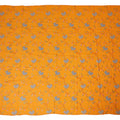 Saffron Orange Traditional Sudanese Thobe Fabric Pure Cotton Voile 4.5 Meters Piece Width 140 Cms Soft Breathable Ethnic Wear Material with Elegant Floral Embroidery Made in India-D27598