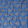 Royal Blue Traditional Sudanese Thobe Fabric Pure Cotton Voile 4.5 Meters Piece Width 140 Cms Soft Breathable Ethnic Wear Material with Fine Floral Motifs Made in India-D27606 Regal Fabrics
