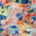Sky Blue Multicolor Floral Printed Viscose Crepe Fabric 110 Cms Width Soft Flowing Lightweight Dress Material India-D27915 Regal Fabrics