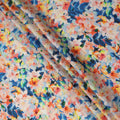 Sky Blue Multicolor Floral Printed Viscose Crepe Fabric 110 Cms Width Soft Flowing Lightweight Dress Material India-D27915 Regal Fabrics
