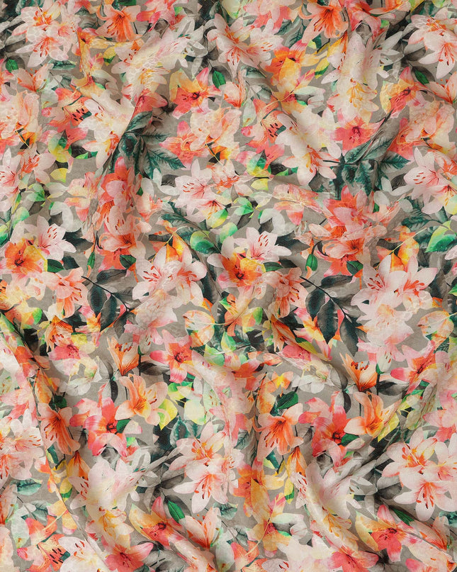 Multicolor Floral Printed Viscose Crepe Fabric 110 Cms Width Soft Flowing Lightweight Dress Material India-D27914