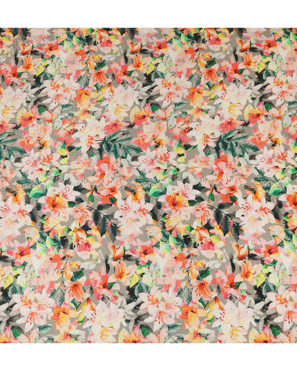 Multicolor Floral Printed Viscose Crepe Fabric 110 Cms Width Soft Flowing Lightweight Dress Material India-D27914