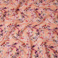 Peach Abstract Floral Printed Viscose Crepe Fabric 110 Cms Width Soft Flowing Lightweight Dress Material India-D27910 Regal Fabrics