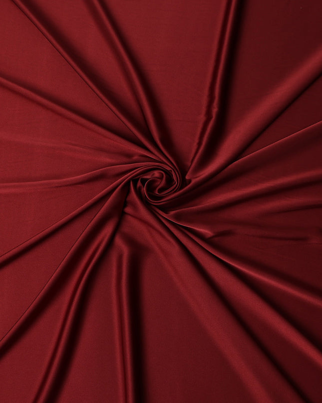 Deep Maroon Crepe Satin Fabric 140cm