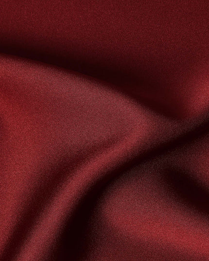 Deep Maroon Crepe Satin Fabric 140cm