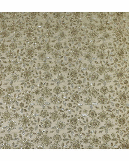 Olive Khaki Pure Silk Chiffon Fabric 110cm