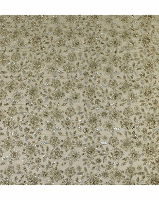 Olive Khaki Pure Silk Chiffon Fabric 110cm