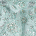 Seafoam Green Pure Silk Chiffon Fabric 110cm