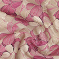 Pink Floral Print Cotton Lawn Fabric 110 Cms Made In India-D27399 Regal Fabrics