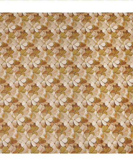 Mustard Floral Print Cotton Lawn Fabric 110 Cms Made In India-D27400 Regal Fabrics