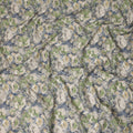 Grey Green Floral Print Cotton Lawn Fabric 110 Cms Made In India-D27402 Regal Fabrics