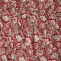 Red Floral Print Cotton Lawn Fabric 110 Cms Made In India-D27405 Regal Fabrics