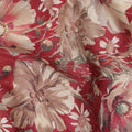Red Floral Print Cotton Lawn Fabric 110 Cms Made In India-D27405 Regal Fabrics