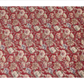 Red Floral Print Cotton Lawn Fabric 110 Cms Made In India-D27405 Regal Fabrics