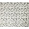 Ivory Sage Green Leaf Print Cotton Satin Fabric 110 Cms Made In India-D27394 Regal Fabrics