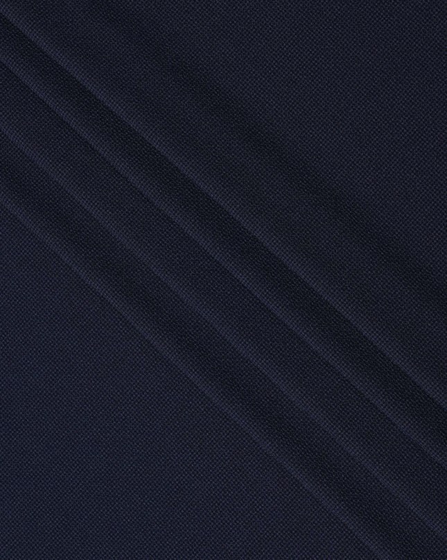 Deep Navy Micro-Check Cotton-Blended Shirting Fabric, Fine Woven Mini Check Pattern, 150 cms Width, Origin China-D26607