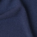 Navy Blue Micro-Check Cotton-Blended Shirting Fabric, Fine Woven Mini Check Pattern, 150 cms Width, Origin China-D26603