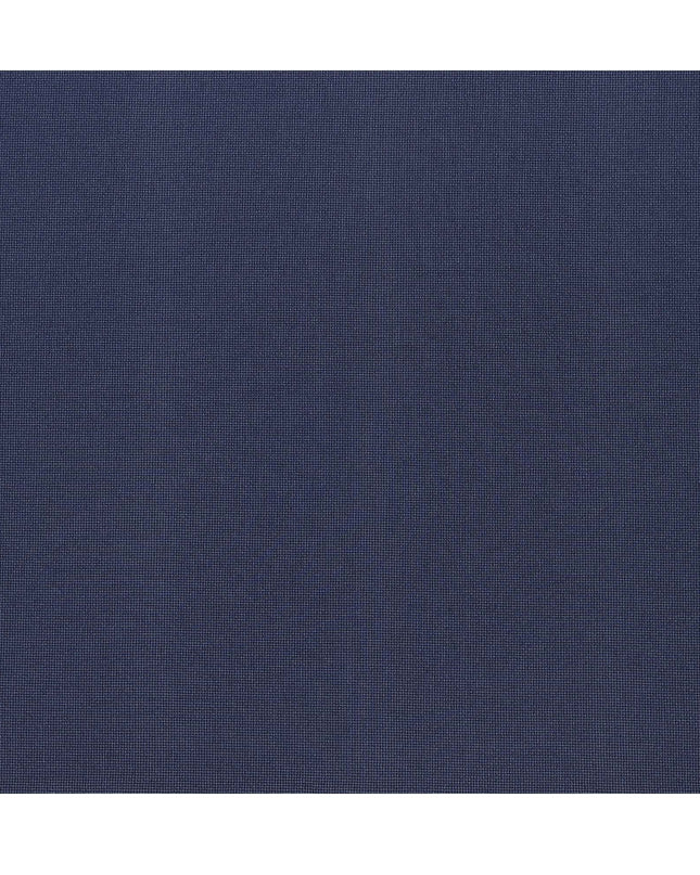 Navy Blue Micro-Check Cotton-Blended Shirting Fabric, Fine Woven Mini Check Pattern, 150 cms Width, Origin China-D26603