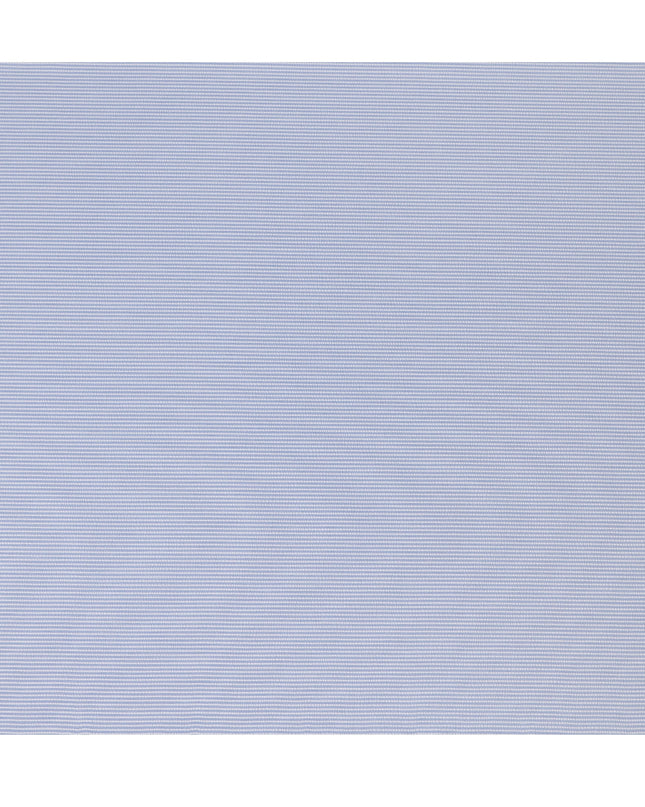 Light Blue & White Micro-Striped Cotton-Blended Shirting Fabric, Fine Horizontal Mini Stripe Design, 150 cms Width, Origin China-D26604