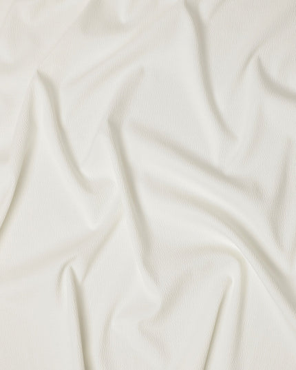 White Cotton-Blended Plain Shirting Fabric, Smooth Solid Design, 150 cms Width, Origin China-D26596