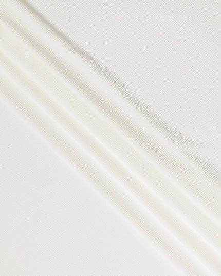 White Cotton-Blended Plain Shirting Fabric, Smooth Solid Design, 150 cms Width, Origin China-D26596