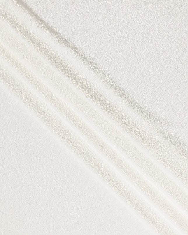 White Cotton-Blended Plain Shirting Fabric, Smooth Solid Design, 150 cms Width, Origin China-D26596