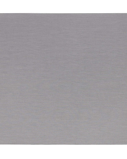 Grey & White Micro-Striped Cotton-Blended Shirting Fabric, Fine Horizontal Mini Stripe Design, 150 cms Width, Origin China-D26600
