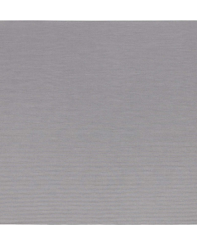 Grey & White Micro-Striped Cotton-Blended Shirting Fabric, Fine Horizontal Mini Stripe Design, 150 cms Width, Origin China-D26600