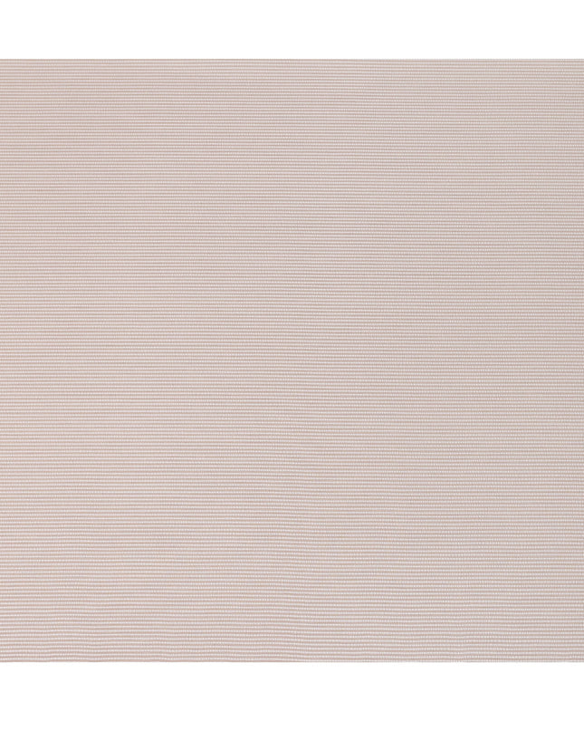 Beige & White Micro-Striped Cotton-Blended Shirting Fabric, Fine Horizontal Mini Stripe Pattern, 150 cms Width, Origin China-D26609