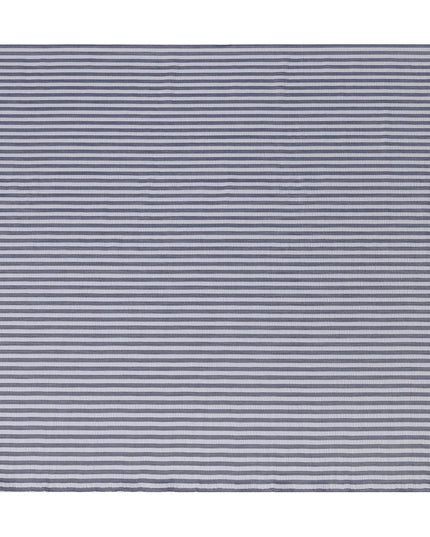Grey & White Striped Cotton-Blended Shirting Fabric, Fine Horizontal Woven Stripe Design, 150 cms Width, Origin China-D26598