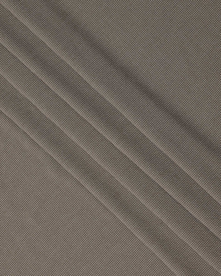 Brown & Beige Micro-Check Cotton-Blended Shirting Fabric, Fine Woven Mini Check Pattern, 150 cms Width, Origin China-D26601