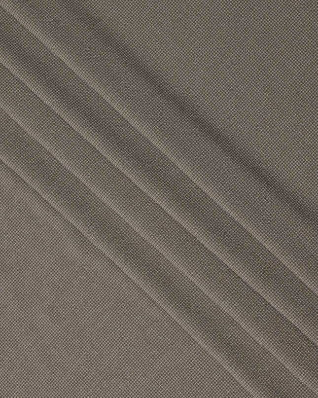 Brown & Beige Micro-Check Cotton-Blended Shirting Fabric, Fine Woven Mini Check Pattern, 150 cms Width, Origin China-D26601
