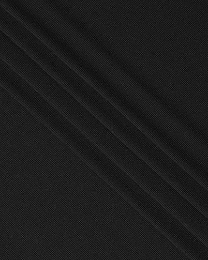 Black Micro-Check Cotton-Blended Shirting Fabric, Fine Woven Mini Check Pattern, 150 cms Width, Origin China-D26608