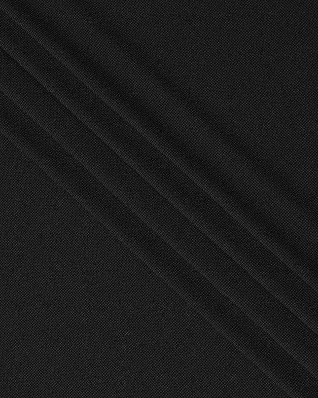 Black Micro-Check Cotton-Blended Shirting Fabric, Fine Woven Mini Check Pattern, 150 cms Width, Origin China-D26608