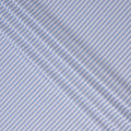Blue & White Striped Cotton-Blended Shirting Fabric, Horizontal Woven Stripe Design, 150 cms Width, Origin China-D26597