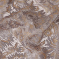 Silver Grey Floral Metallic Embroidered Synthetic Lace Fabric Premium Design 110 Cms Made in South Korea-D27473