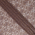Dusty Mauve Floral Metallic Embroidered Synthetic Lace Fabric Elegant Pattern 110 Cms Made in South Korea-D27463
