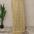 Gold Premium French Metallic Chantilly Saree Lace, 5.5 Mtrs Length, 110 Cms Width, Crafted in France -Blouse Not Included-D26726