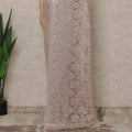 Rose Gold Premium French Metallic Chantilly Saree Lace, 5.5 Mtrs Length, 110 Cms Width, Crafted in France -Blouse Not Included-D26731