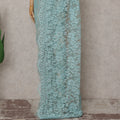 Powder Blue Floral French Chantilly Lace Saree