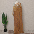 Ochre Mustard French Chantilly Lace Saree 5.5m