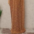 Rust Orange French Chantilly Saree Lace Elegant Floral Net Design 5.5 Mtrs Length 110 Cms Width Premium Soft Sheer Fabric France Origin-D28930 Regal Fabrics
