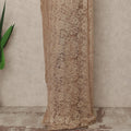 Champagne Rose Gold Premium French 2 Tone Chantilly Saree Lace With Stone Work Fabric 5.5 Meters Length 110 Cms Width Imported From France Elegant Designer Lace Blouse Not Included-D27372